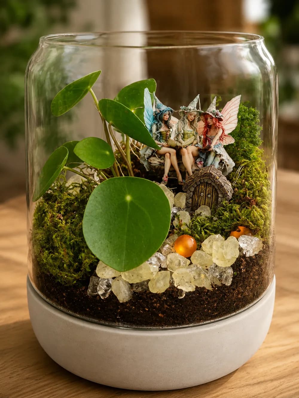 Les 3 Fées, Terrarium végétal artisanal, Les Mini Mondes de Marie