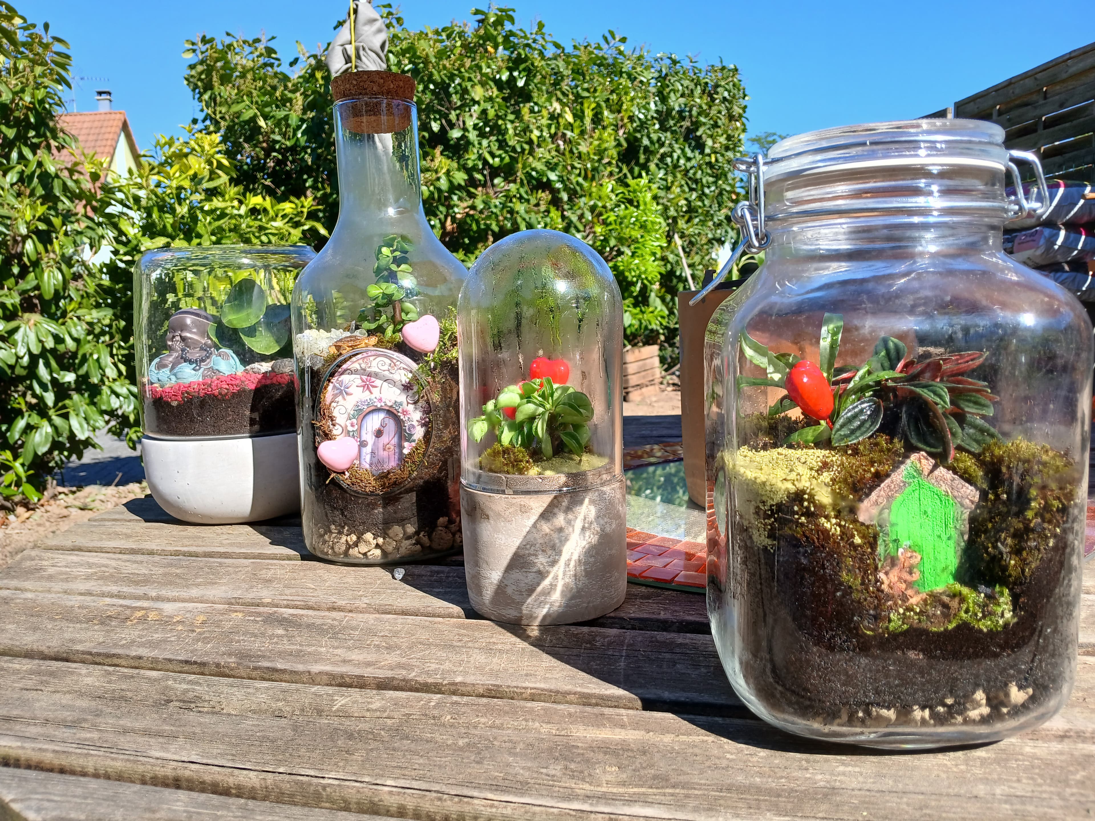 2 cœurs 1 racine, Terrarium duo artisanal, Les Mini Mondes de Marie