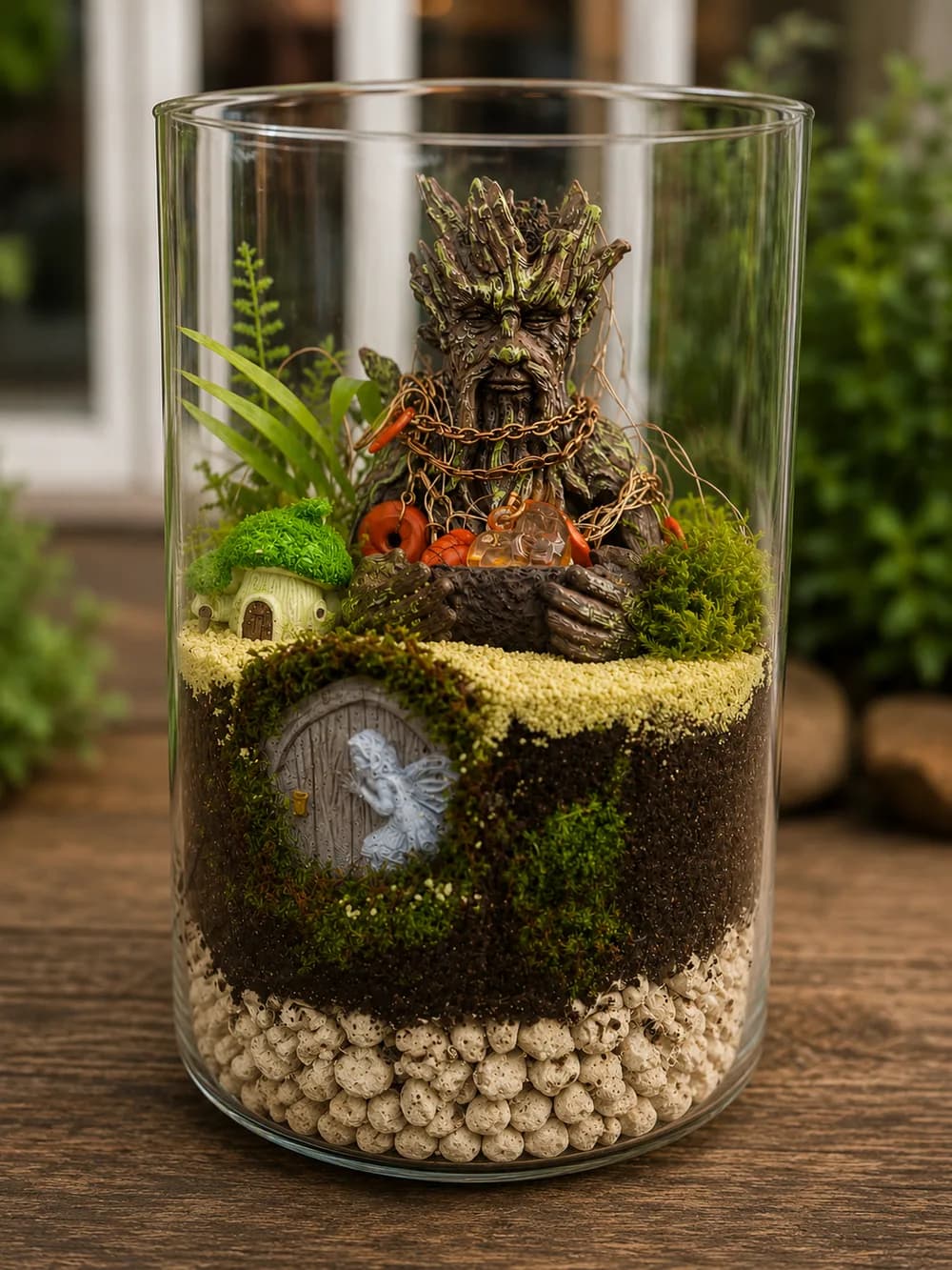 Le Gardien aux talismans, Terrarium végétal artisanal, Les Mini Mondes de Marie