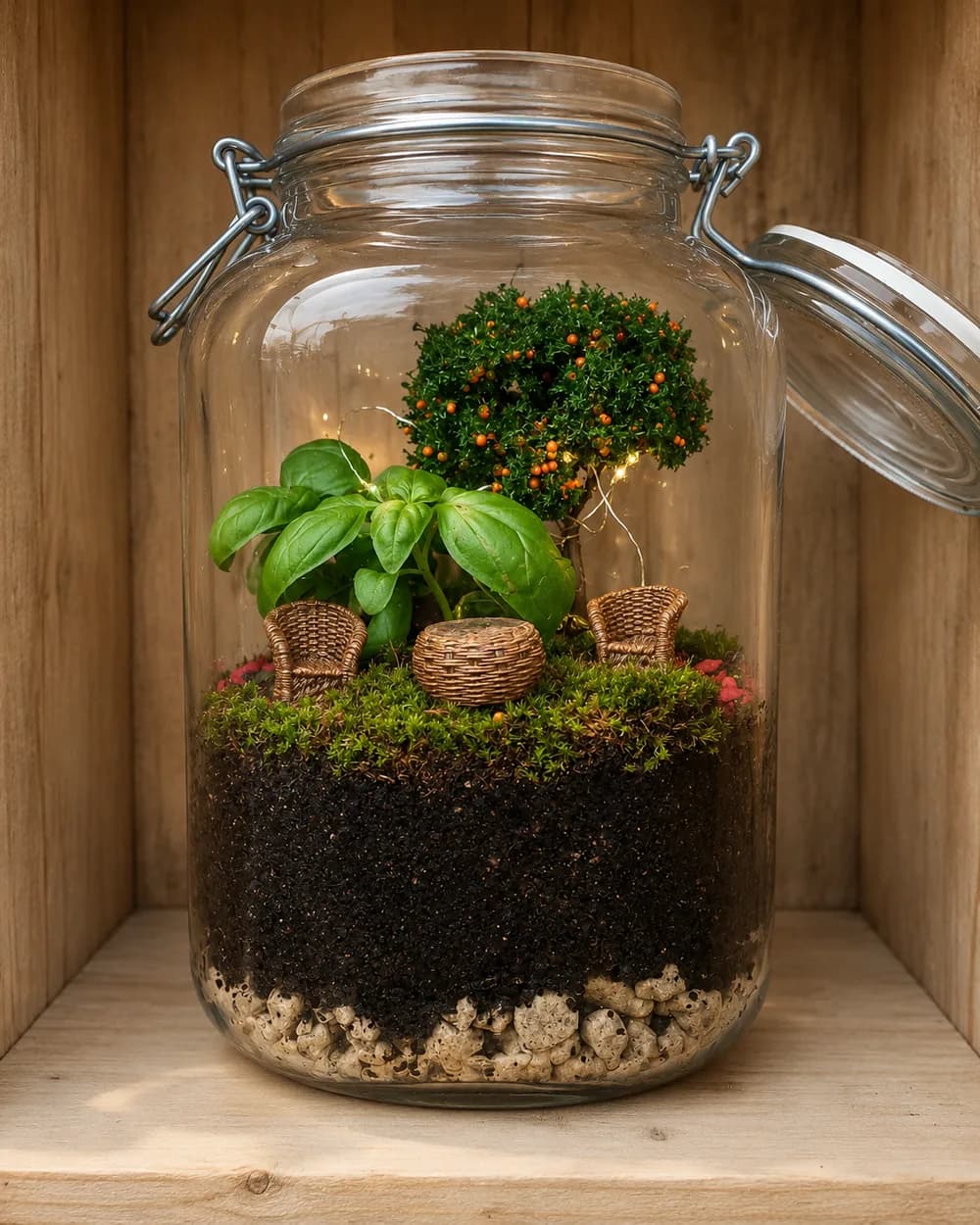 Le jardin, Terrarium végétal artisanal, Les Mini Mondes de Marie