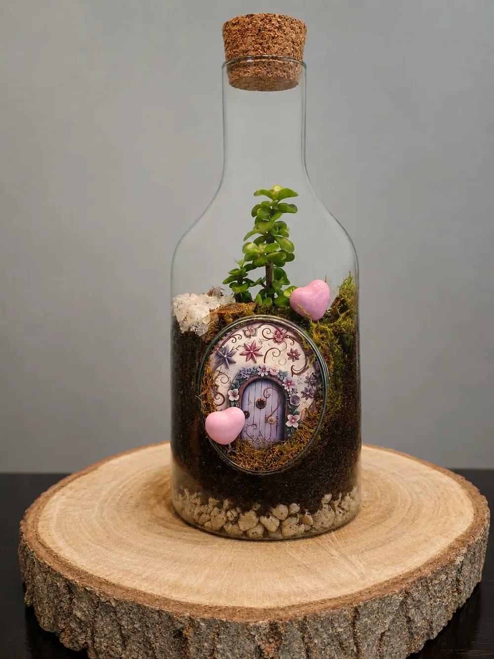 La porte enchantée, Terrarium végétal artisanal, Les Mini Mondes de Marie